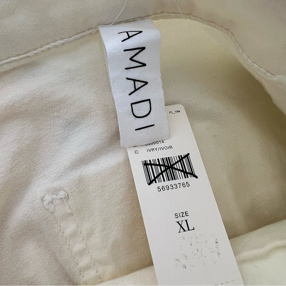 Anthropologie Amadi NWT Ivory Straight Leg Pant - Picture 7 of 12